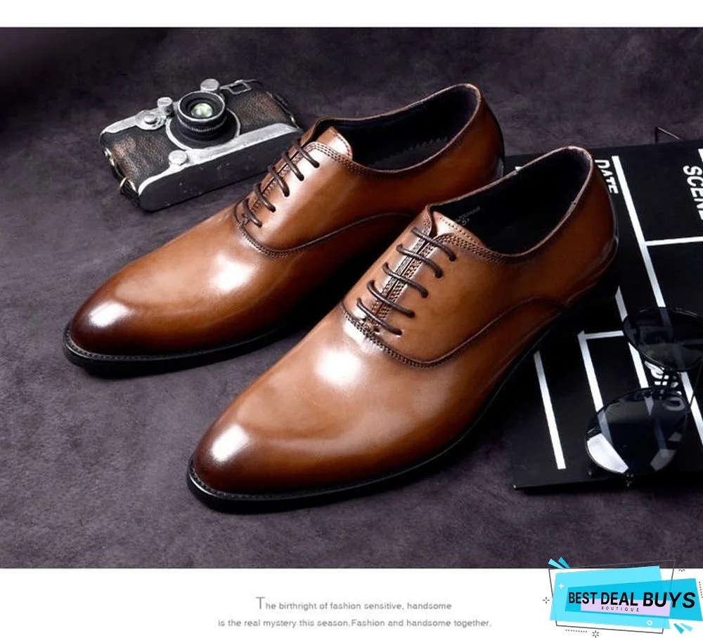 Men Formal Shoes Genuine Leather Italian Designer Shoes