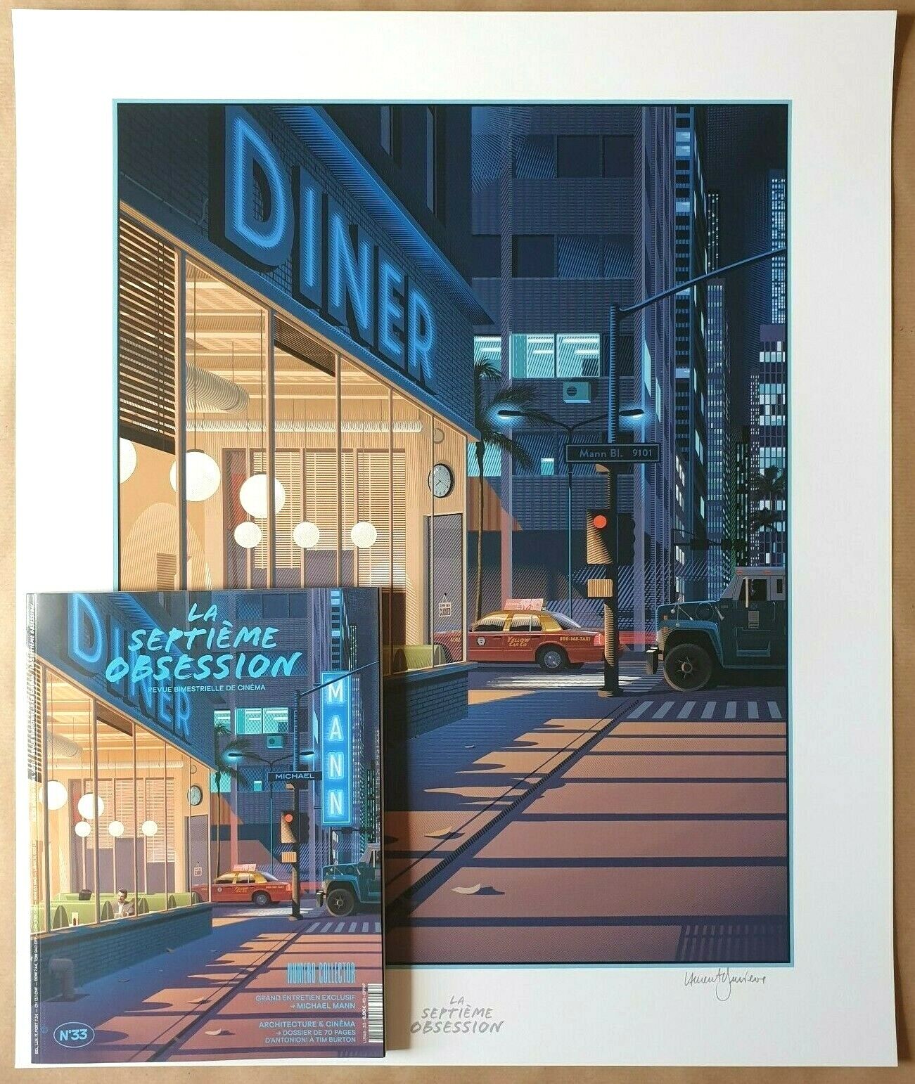 Laurent Durieux IN THE HEAT OF THE NIGHT Art Print Poster MAGAZINE Michael Mann