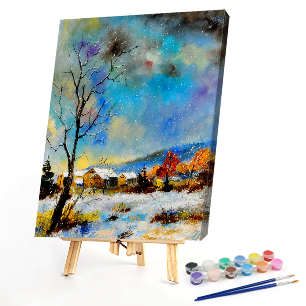 

50*40CM - Paint By Numbers - Pink Cherry Tree, 501 Original