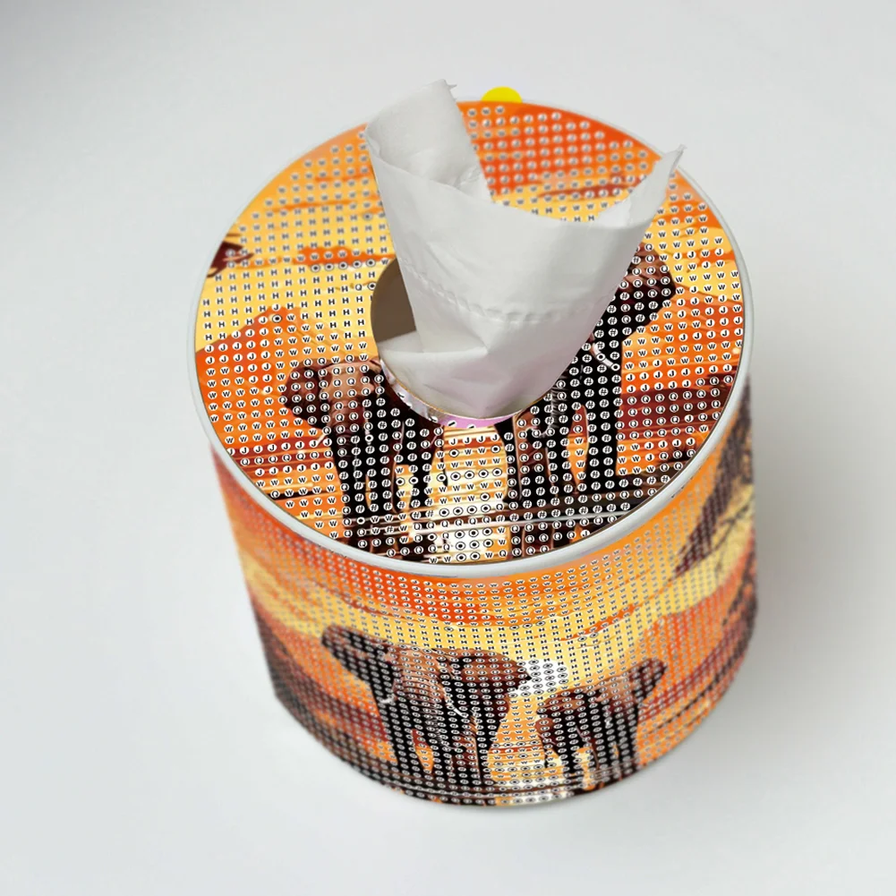 African Elephant DIY Diamond Painting Handmade Tissue Holder Crystal Tissue Box