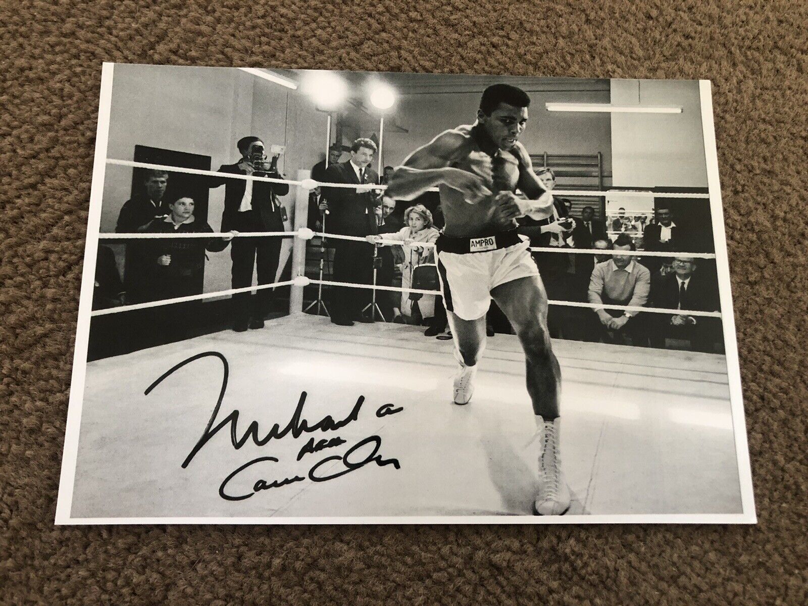 MUHAMMAD ALI (CASSIUS CLAY) PRESIGNED Photo Poster painting- 7x5”