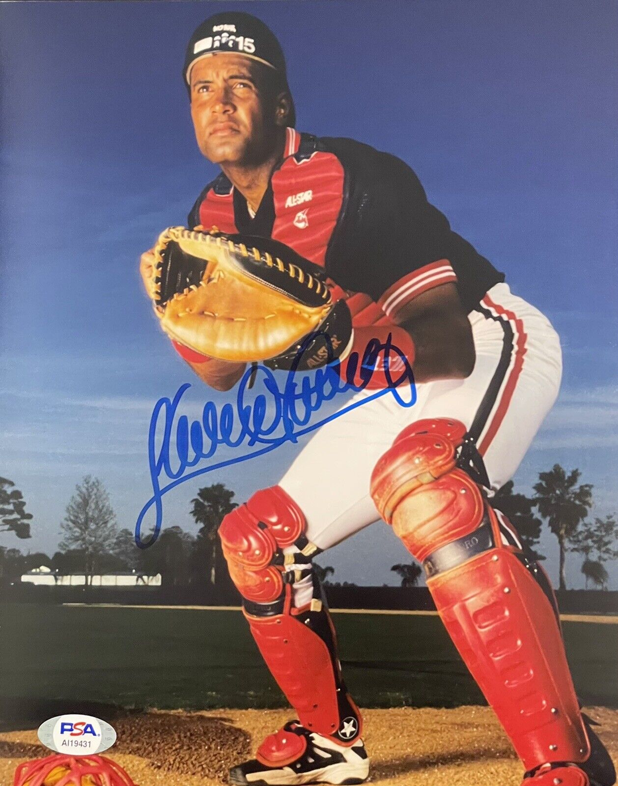 Sandy Alomar Jr Signed Autographed Cleveland Indians 8x10 Photo Poster painting Psa/Dna