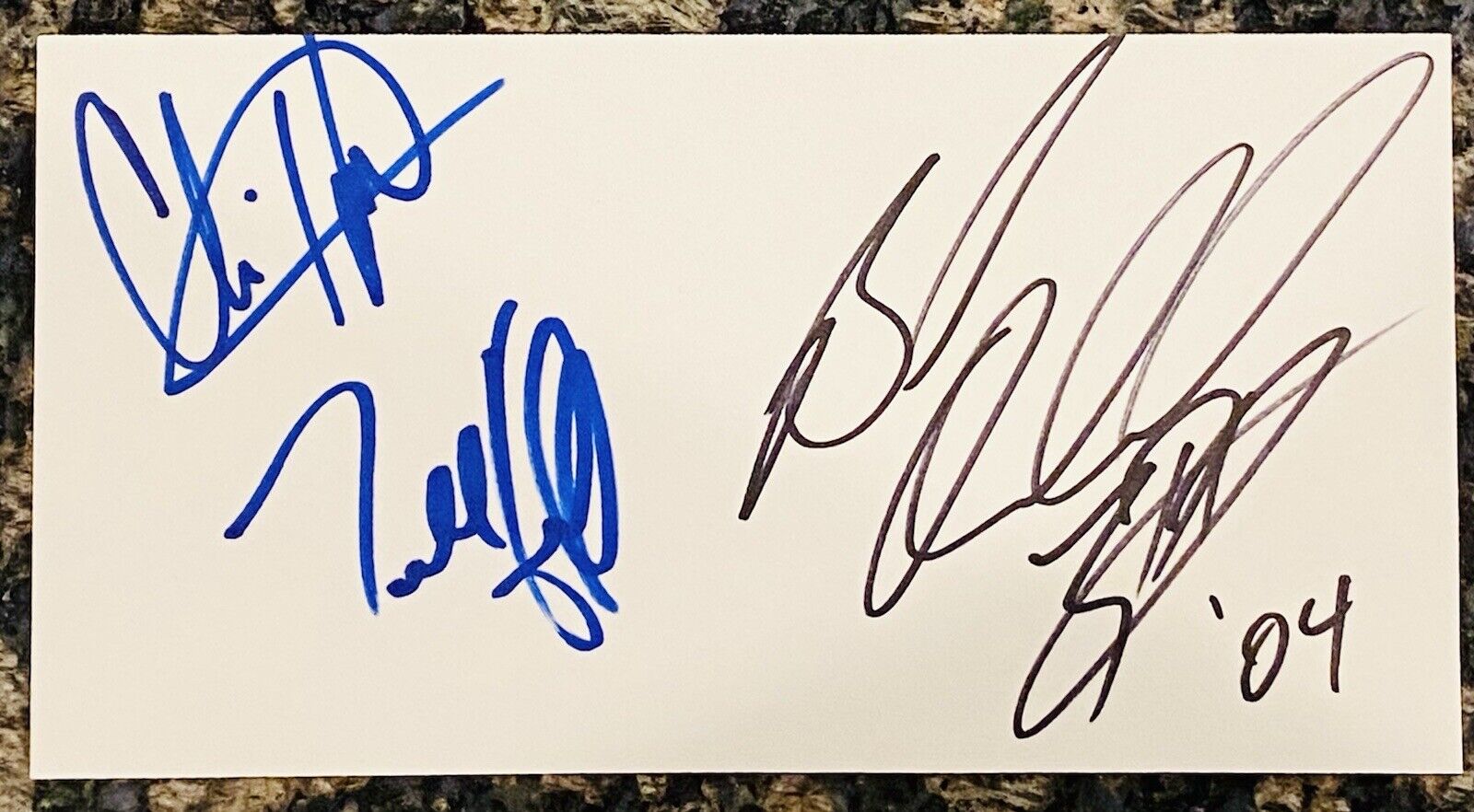 3 Doors Down Band Signed Index Card Brad Arnold Chris And Todd Autographed