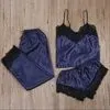 Churchf Women's Pajamas Four-Piece Set Sex Lingerie Plus-Size Home Clothes New Lace