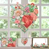 DIY Heart Flower Grass Diamond Painting Acrylic Single-Sided Hanging Pendant