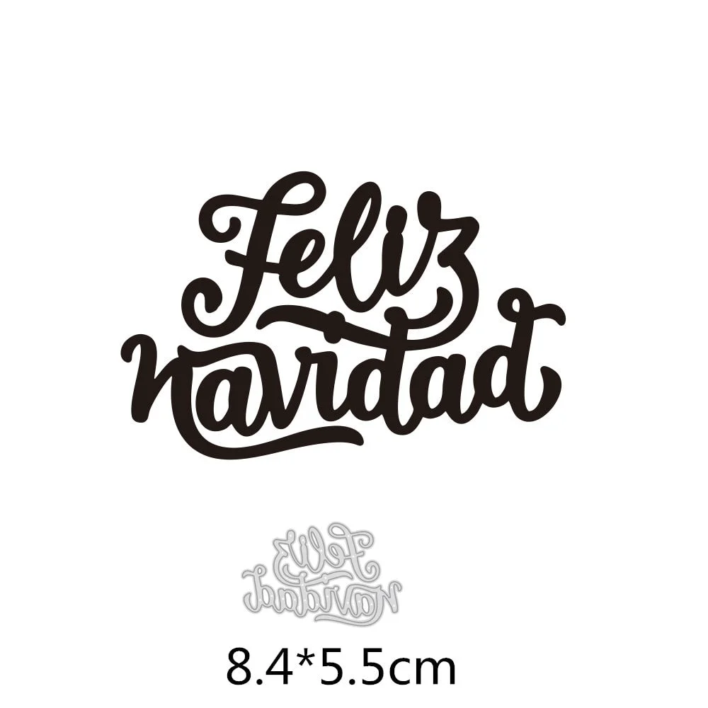 Spainish Words Serial Craft Metal Cutting Die Stencils Template for Scrapbooking Paper Album Cards Gift Decor Knife Die Cut New