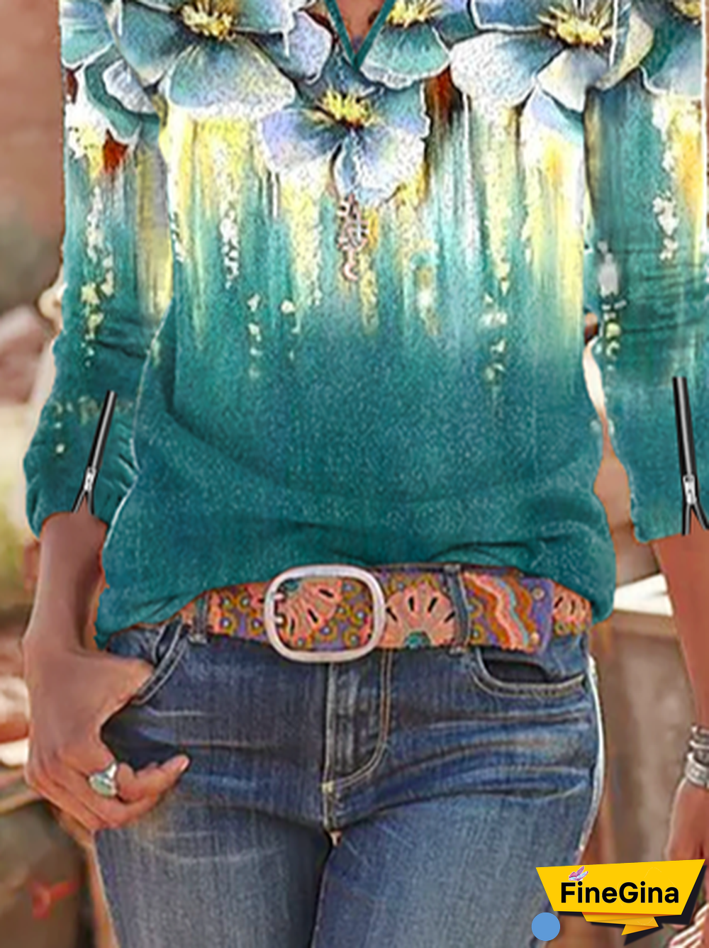 V Neck Jersey Casual T-Shirt