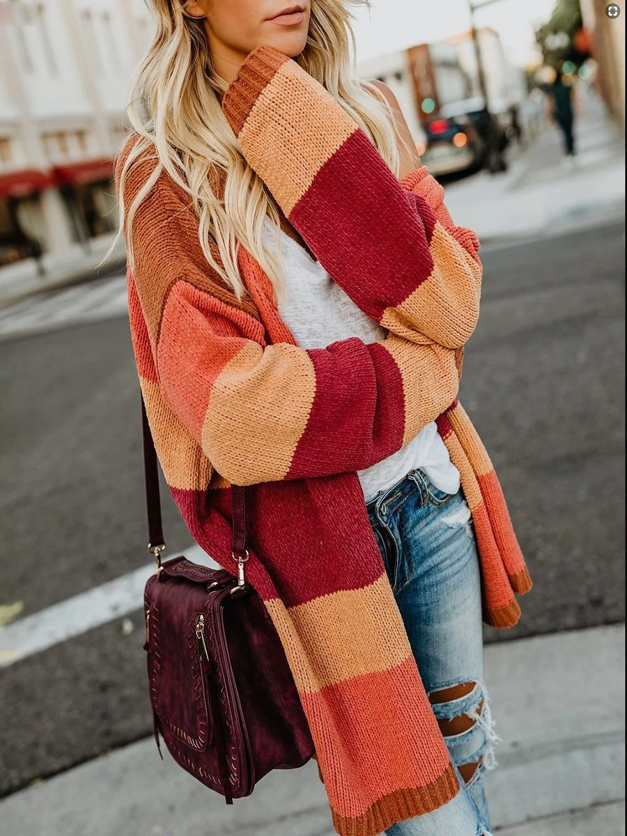 Colorful Long Sleeve Cardigan