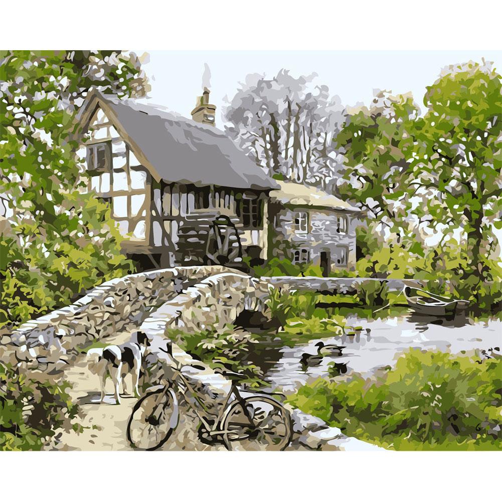 

40x50cm - Paint By Numbers Country Cabin, 501 Original