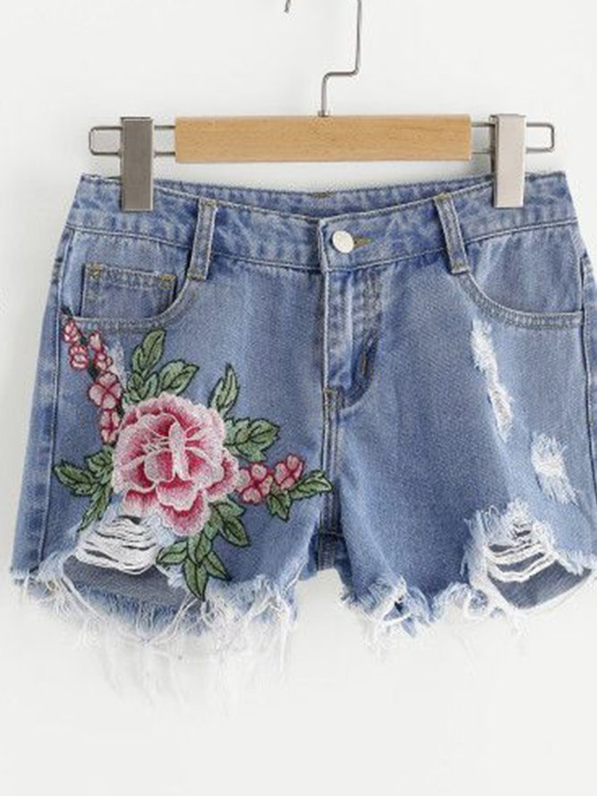 As Picture Casual Denim Pants