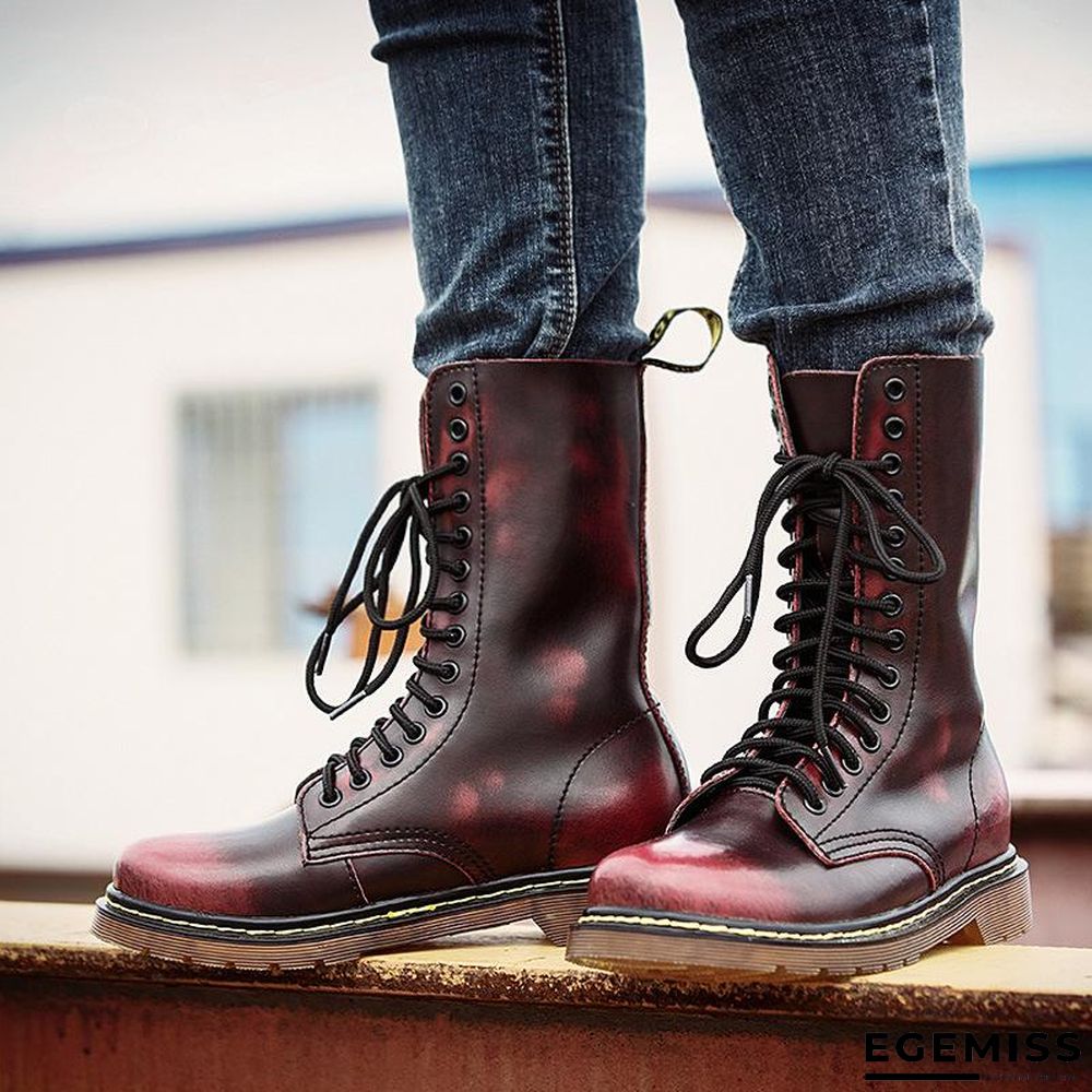 Autumn and winter all-match Martin boots high-top shoes men's Korean version of the trendy casual Gaobang sports waterproof non-slip retro boots | EGEMISS