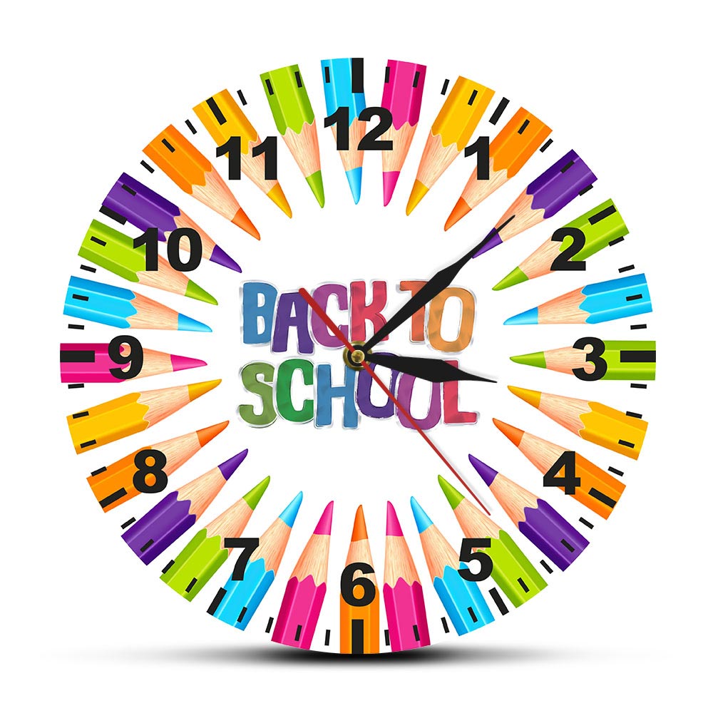 

Student Colorful Colored Pencil - Frameless Acrylic Wall Clock, 501 Original