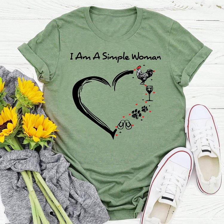 ANB - I‘m a simple woman village life Retro Tee -03886