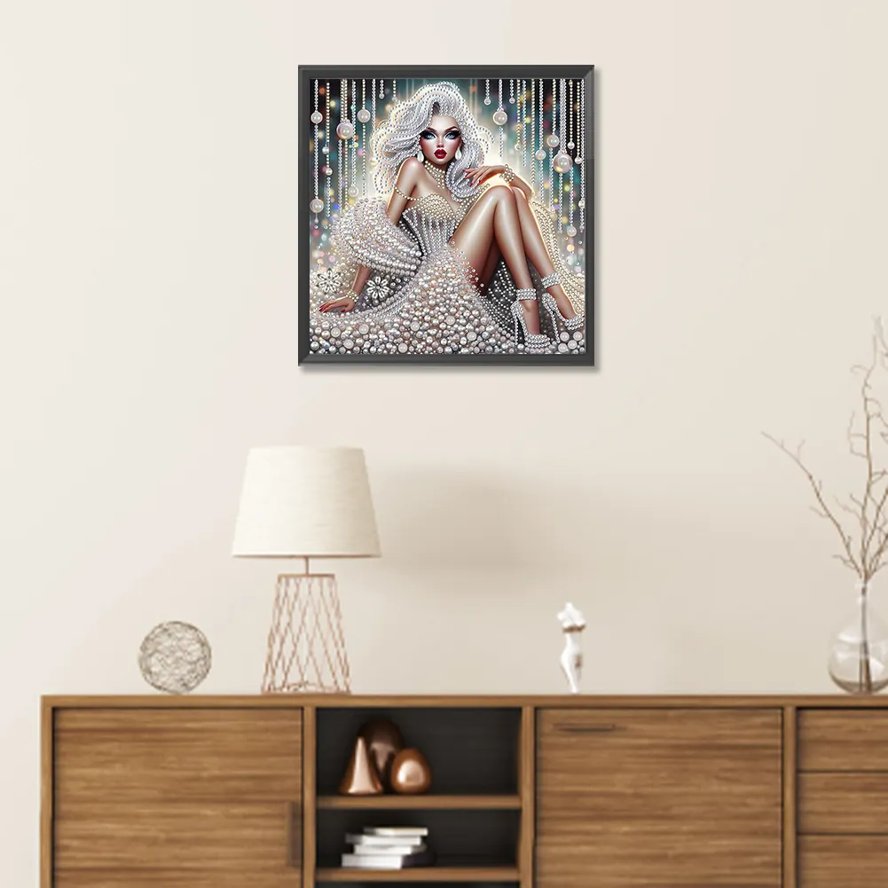 Diamond Painting - Partial Special Shaped Drill - Beauty(Canvas|30*30cm)