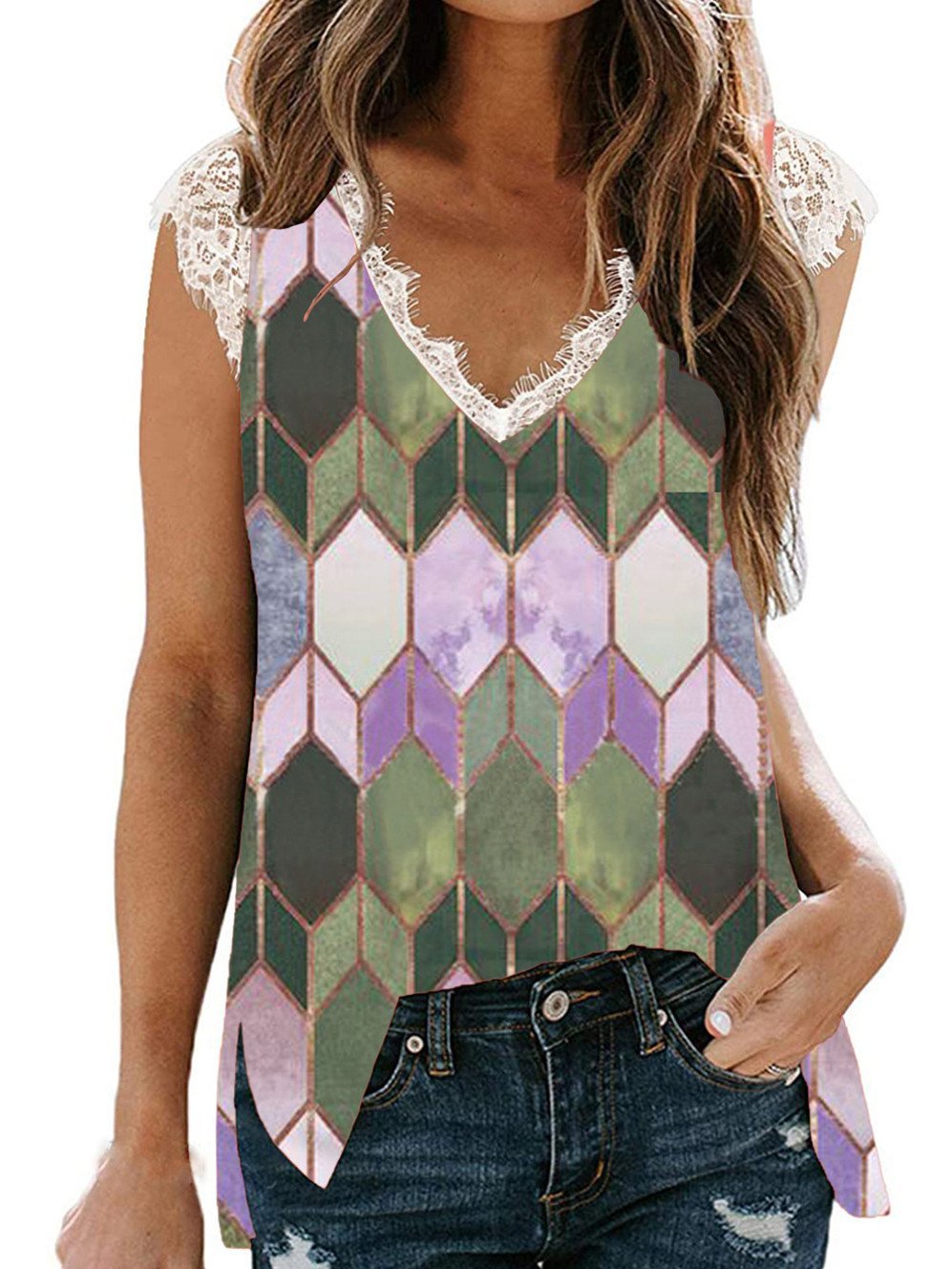 Women Half Sleeve V-neck Solid Color Dress