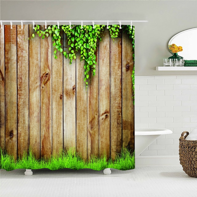 

Shower Curtain – Flowers Grass Plant Rock-180*180cm, 501 Original