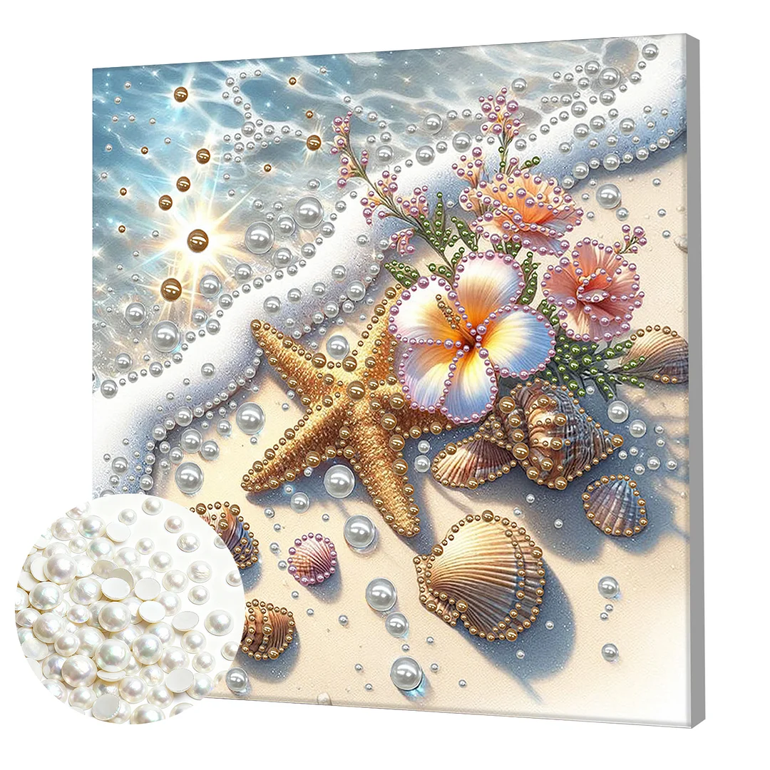 Sea Waves - DIY Pearl Diamond Art Kit With Frame 30*30cm