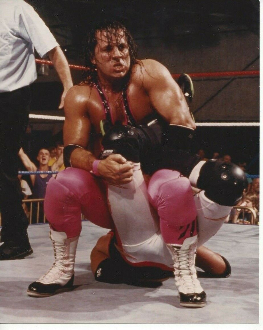 Bret Hart Original 8x10 Photo Poster painting WWF WWE WCW Norman James Sharp Shooter Rare B832