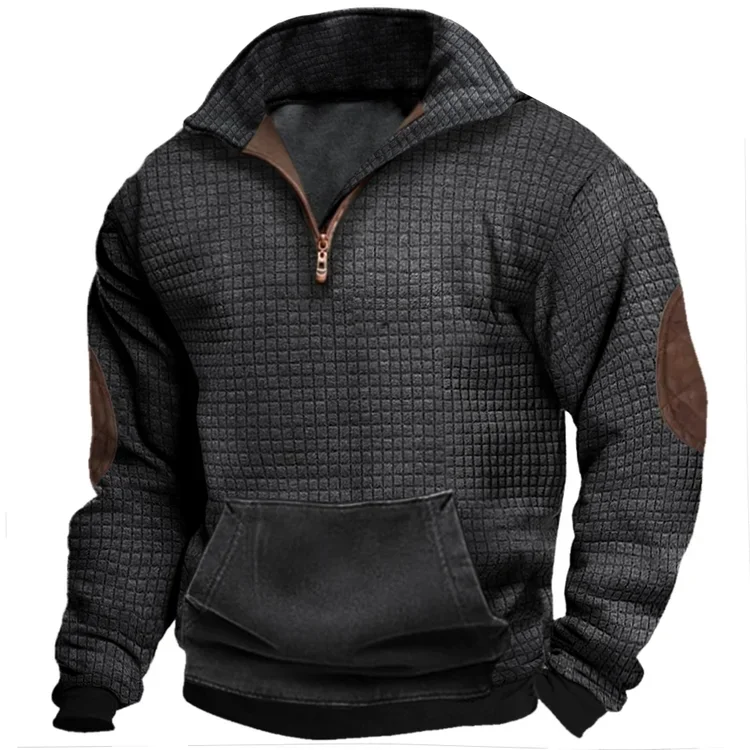 Men's Vintage Waffle Tactical Sweatshirt