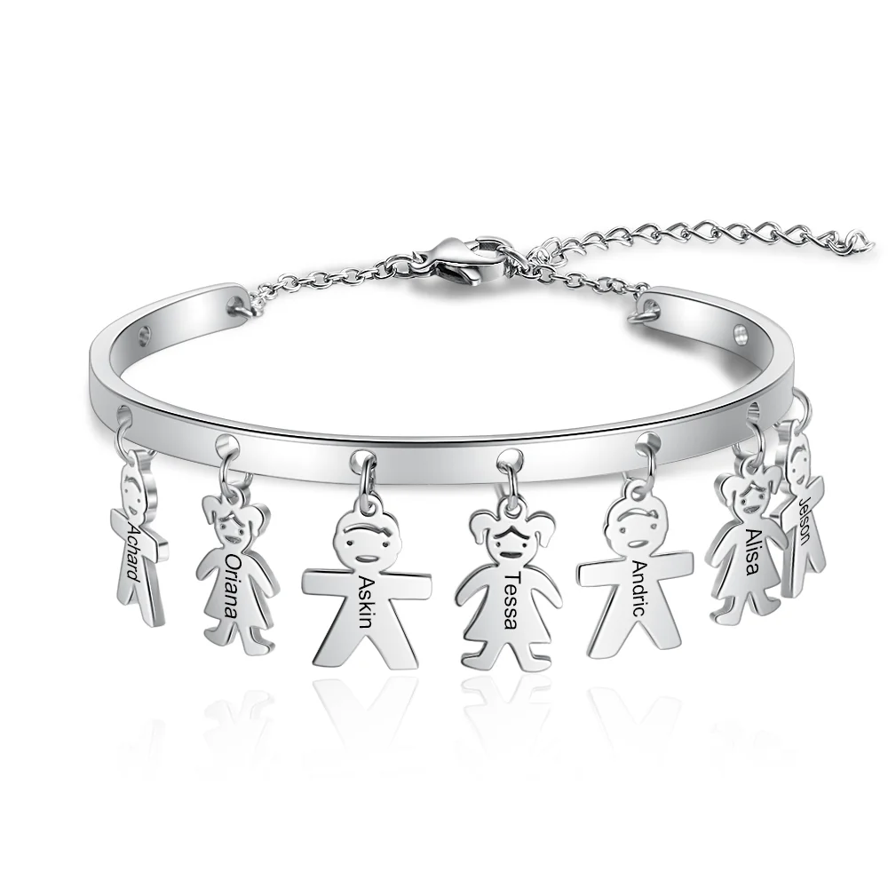Personalisiertes Armband mit 7 eingraviertem Namen n7-c7 Kettenmachen