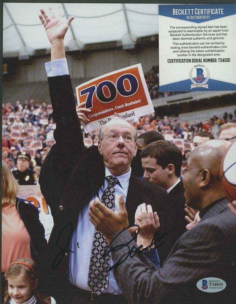 Jim Boeheim signed Syracuse Orange 8x10 autographed Photo Poster painting BAS Beckett COA