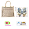 DIY Diamond Painting Butterfly Linen Waterproof Handbag Shopping Storage Bag Totes Kit