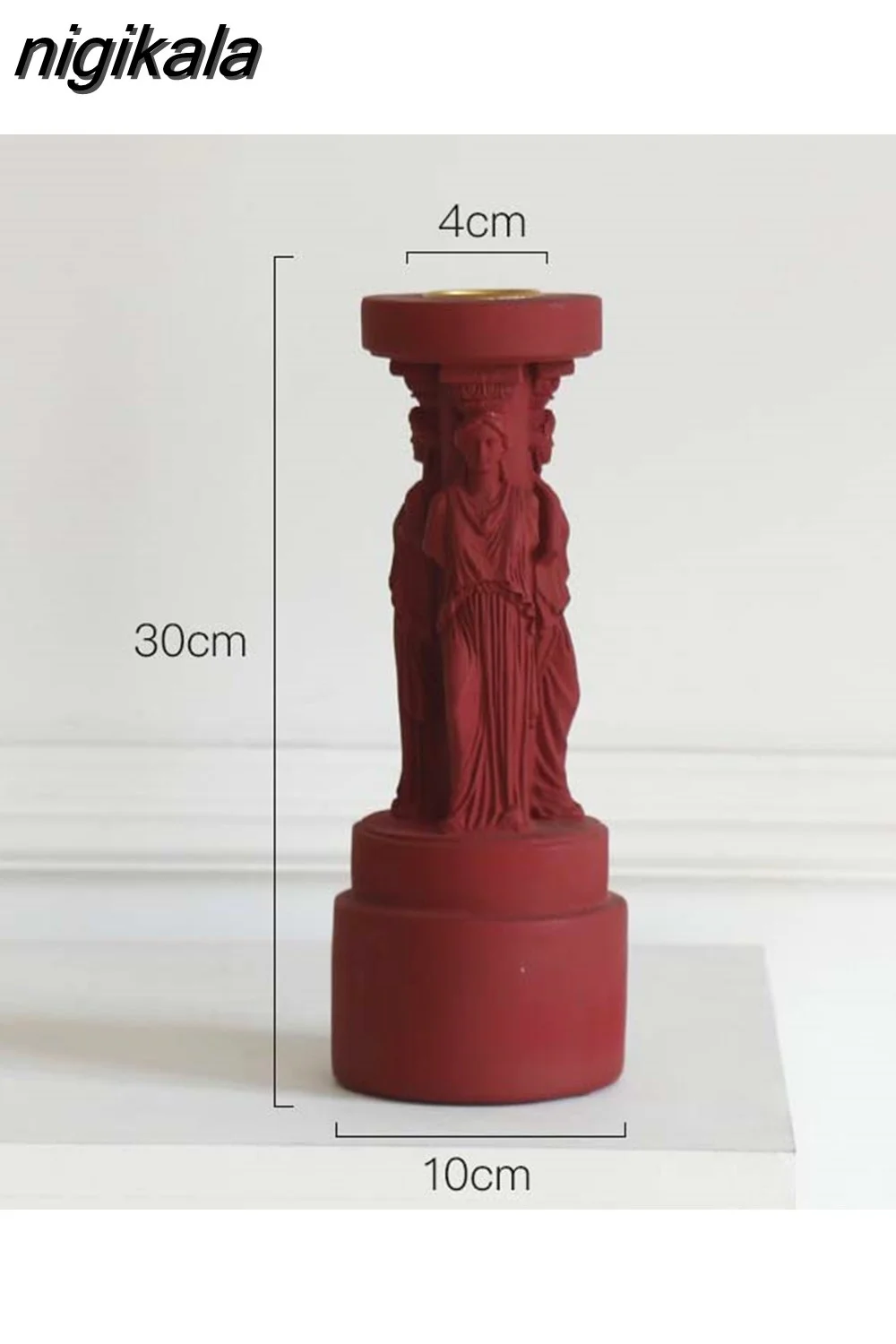 nigikala Home Decoration Aromatherapy Candle Holder Resin Sculpture Chandelier Silicone Candle Mold Retro Roman Column Shape