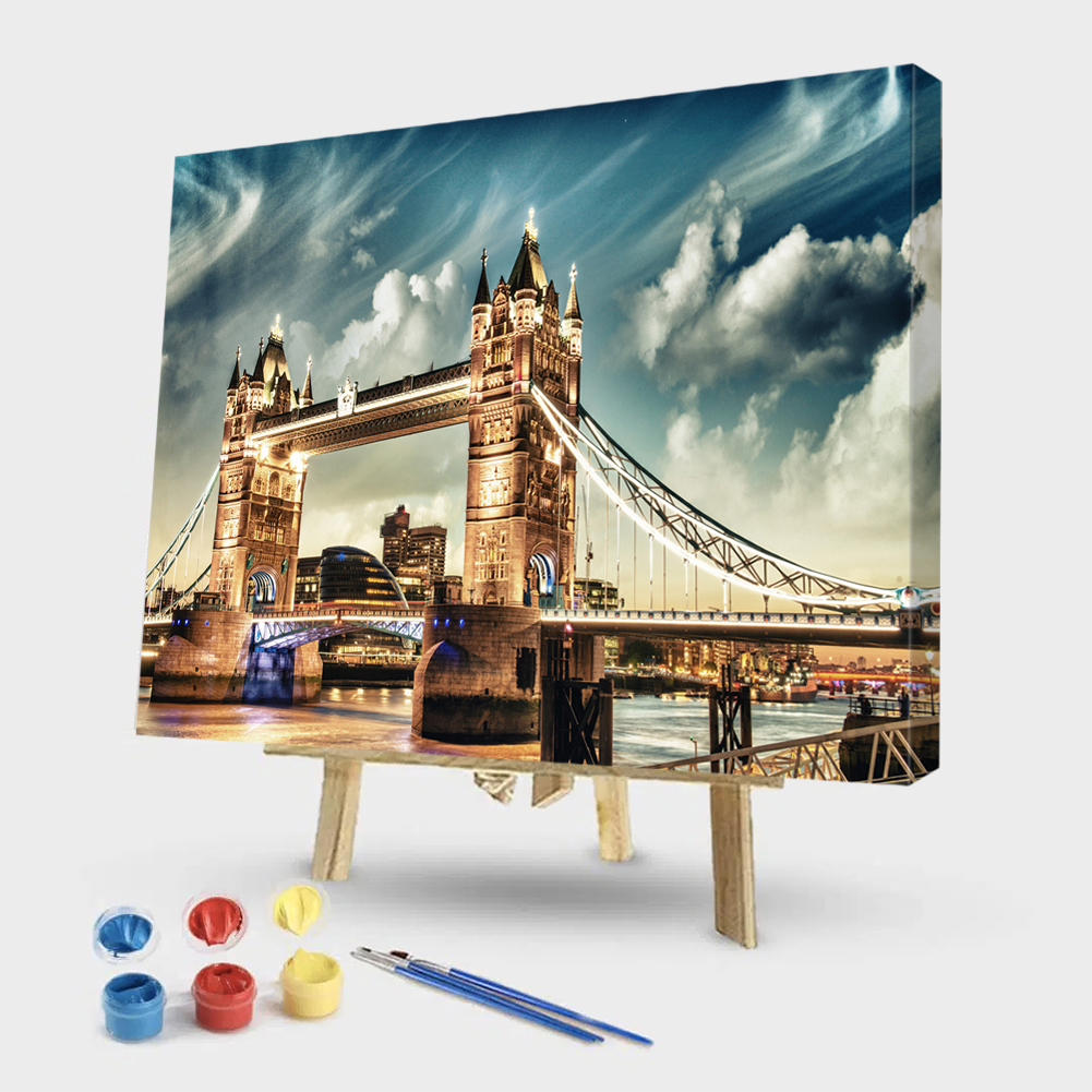 

40x50cm - Paint By Numbers Building Bridge, 501 Original