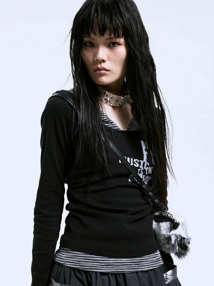 Brownm Layered Top