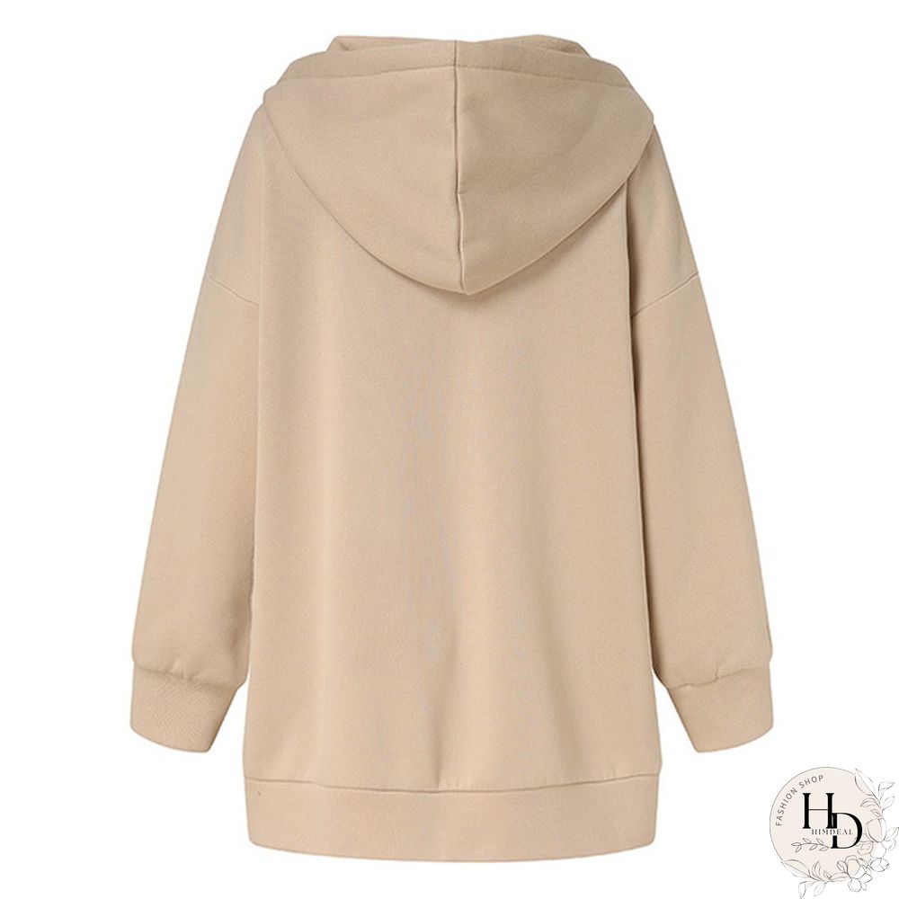Women Winter Oversized Warm Casual Sweatshirt Tunic Coat Jackets Hoodie Cardigan Loose Outerwear