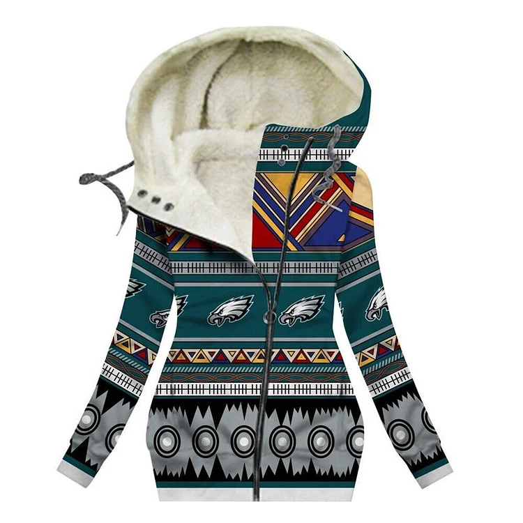 Philadelphia Eagles
Women's Zip-Up Tunic Fleece Hoodie