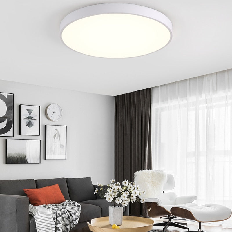 LED Ceiling Light Modern Lamp Living Room Lighting Fixture Bedroom Kitchen Surface Mount Flush Panel Remote Control