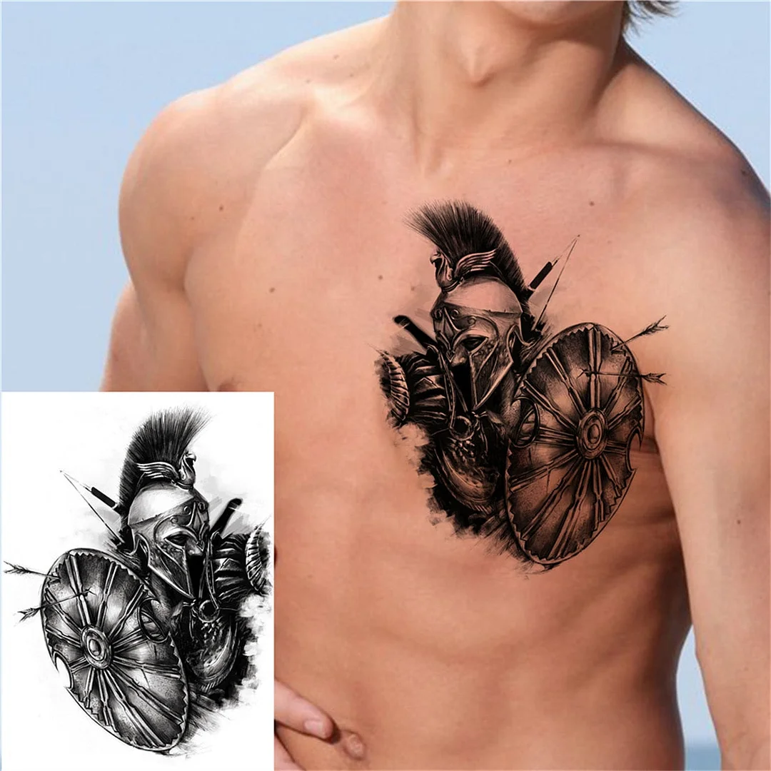 3D Lion Tiger Temporary Tattoos For Men Women Adult Black Wolf Tattoo Sticker Realistic Fake Bear Mountain Disposable Tatoo Body