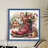 Christmas Boots And Candy House-11CT Stamped Cross Stitch 50*50cm/19.69*19.69in tapestrymarket