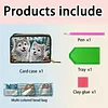 2pcs Cat Dog Pattern Diamond Painting Fashion Card Holder Compact Coin Purse