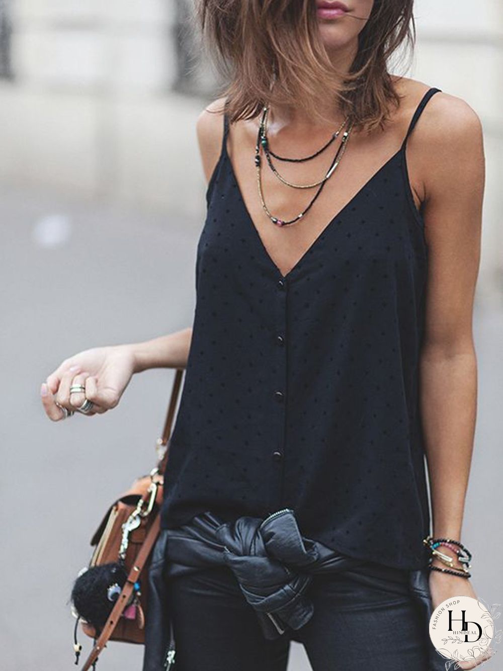 Holiday V Neck Tops
