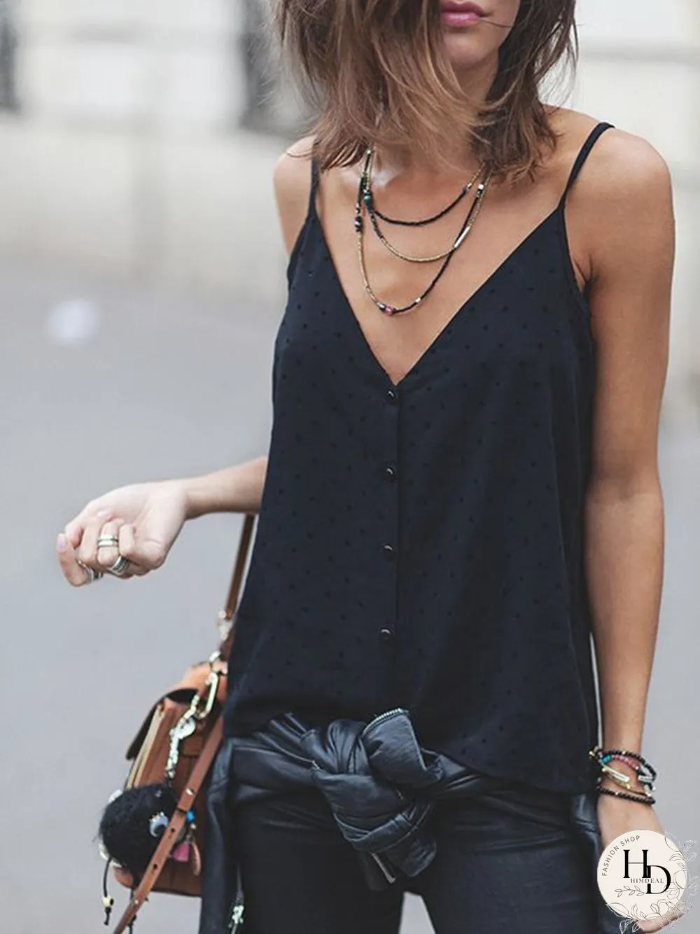 Holiday V Neck Tops