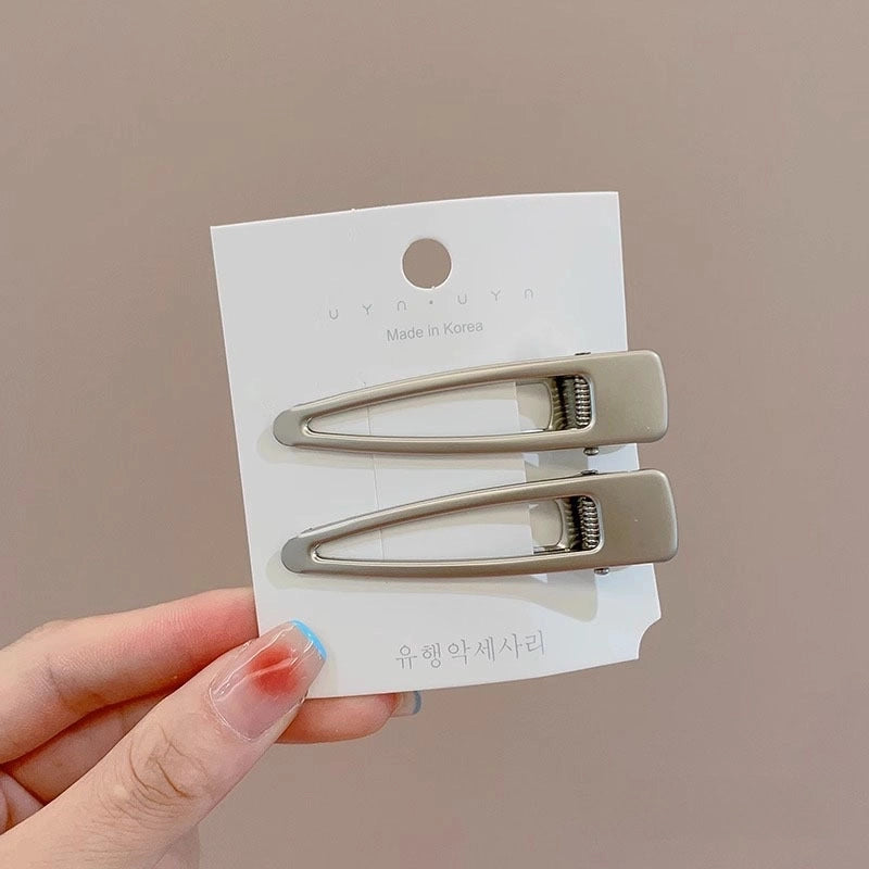 Y2g Hairpin Metal Sweet Cool Bangs Hairpin Makeup Hair Accessories Forehead Broken Hairpin Simple Clip New Female