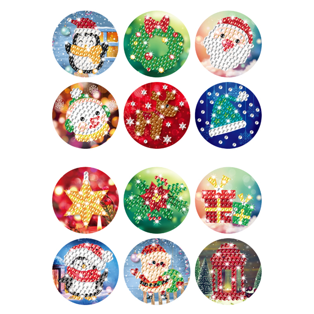 

12pcs Christmas - 5D DIY Craft Sticker, 501 Original