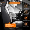 MINGBRON Seat Covers, Car Seat Covers Front Seats, Car Seat Cover, Car Seat Protector Waterproof, Car Seat Cushion Nappa Leather, Black Seat Covers Carseat Cover Universal Fit for Most Cars