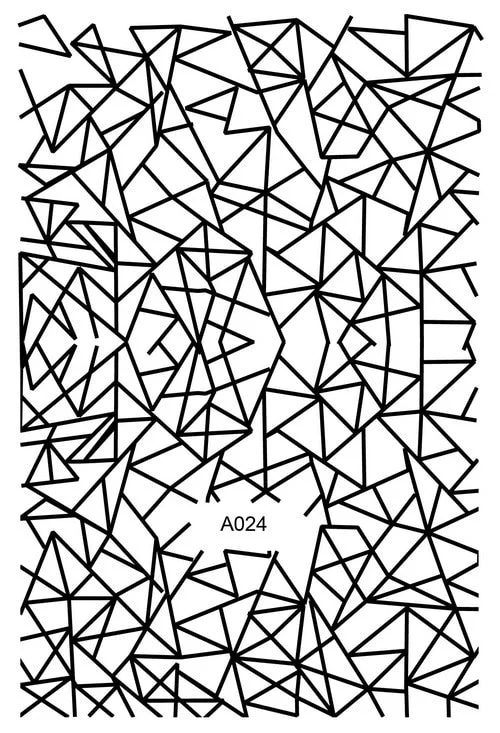 Black Wave Gold Stars White Line Nail Art Stickers Designs Manicure Sticker Back Glue Accessories for Nail Art Decoration Decals