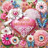 (Pre-Framed)Good Morning-Special Shape Diamond Painting Kit(25x25cm)