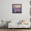 >SALE<5D DIY Partial Special Shaped Drill Diamond Painting Flowers in The Fence30x30cm