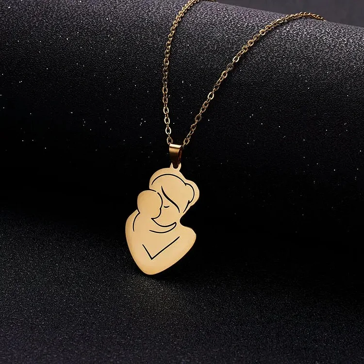 2025 Gift Mother's Day Necklace Jewelry for Women Pendant Chain Fashion Mama Mom Child Kids Charm Christmas Choker Collier Femme