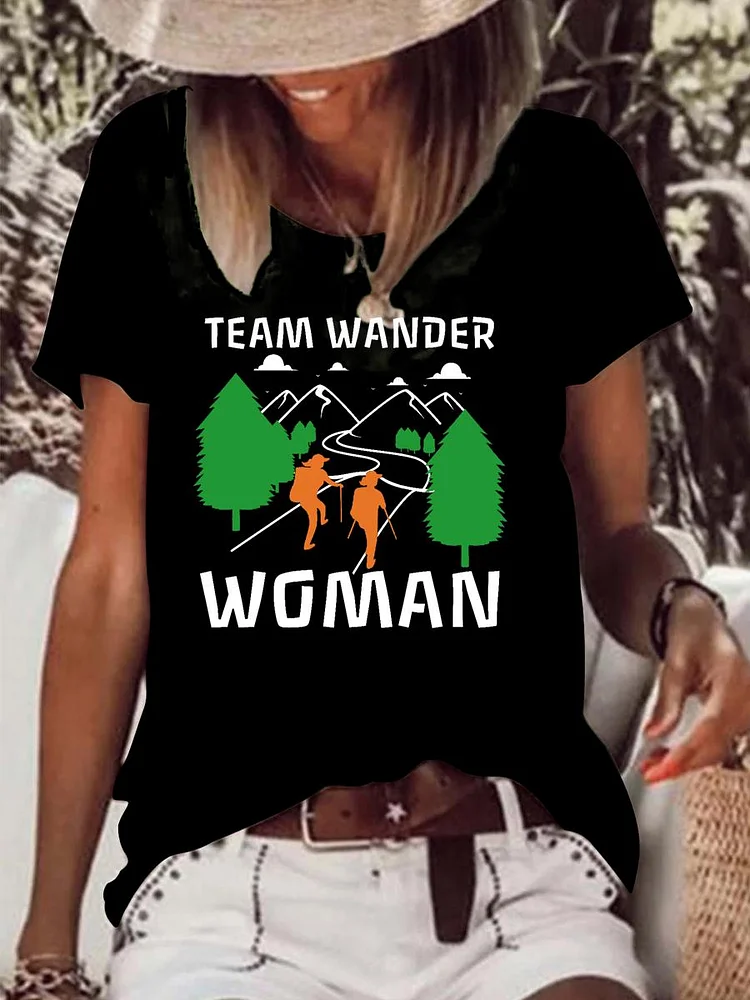 Team Wander Woman Raw Hem Tee-Annaletters