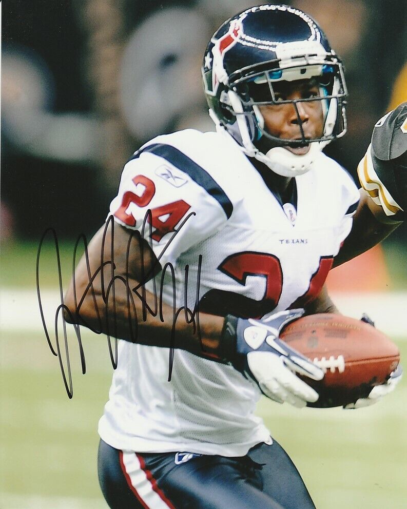 JONATHAN JOSEPH SIGNED HOUSTON TEXANS FOOTBALL 8x10 Photo Poster painting #1 NFL AUTOGRAPH PROOF