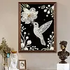 Hummingbird Premium 5D Diamond Painting Kit Black & White Pearls painting Sparkling Special Shaped Diamond painting