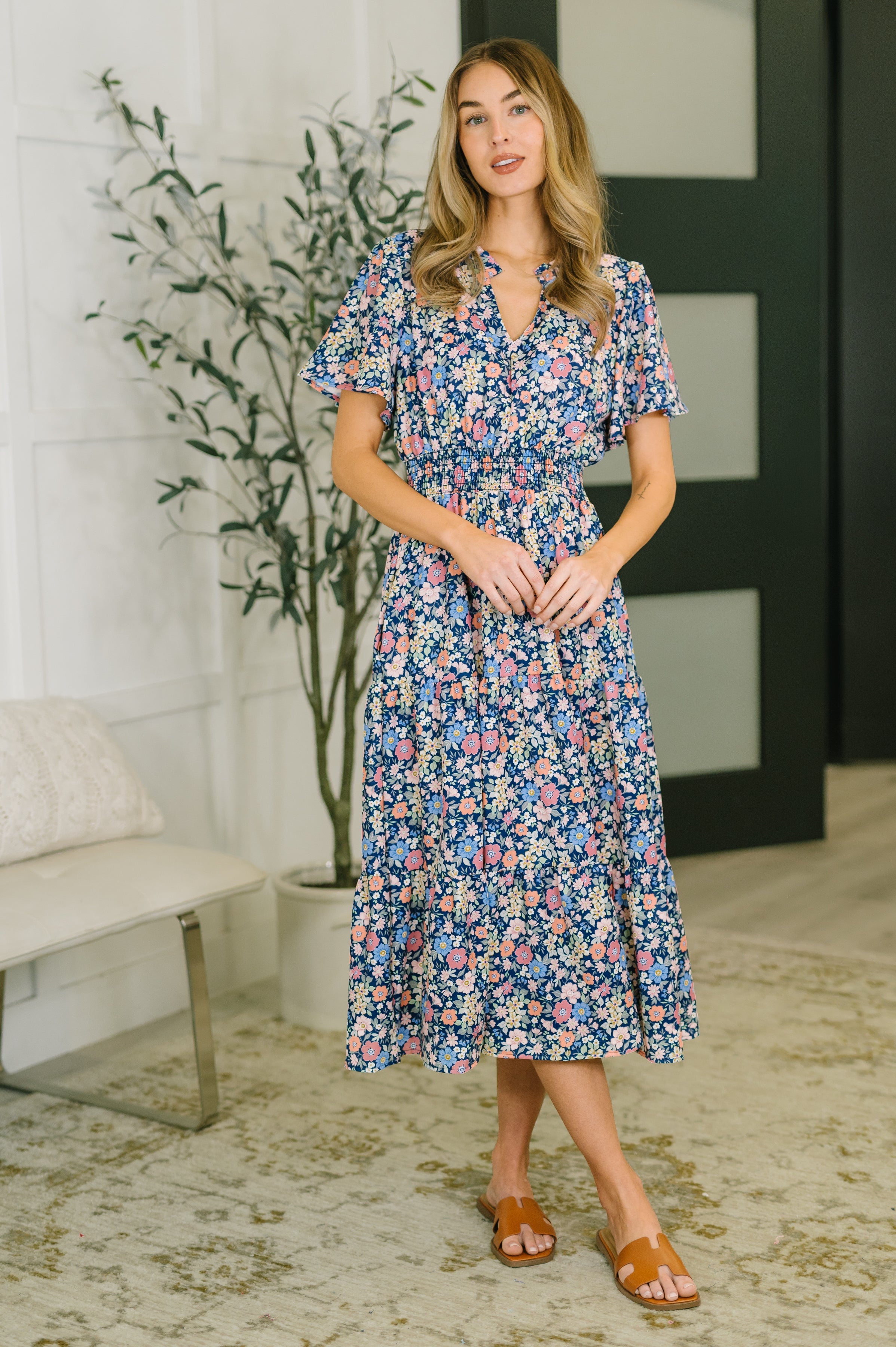 I Wanna Talk Notch Neck Midi Dress mysite idetrend