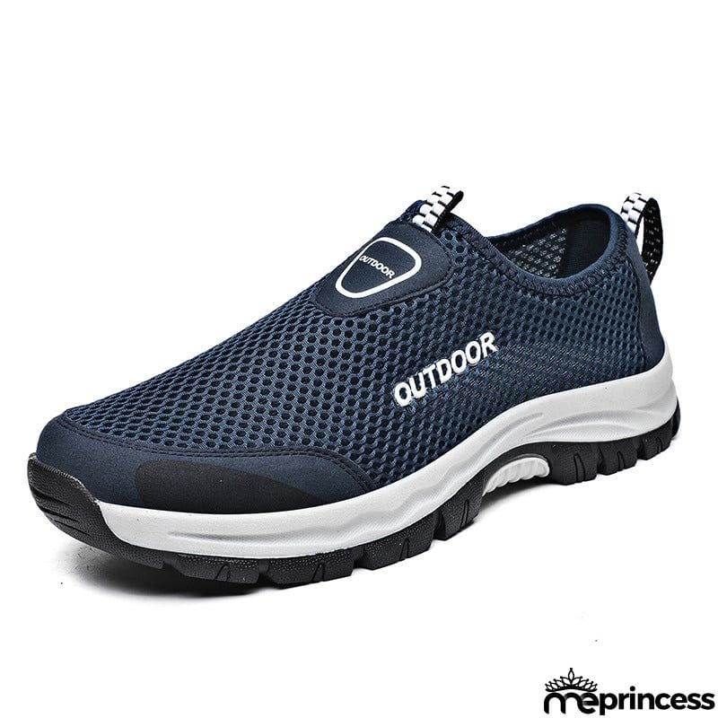 Men's Lightweight Large Size Anti Slip Climbing Hiking Mesh Sneaker
