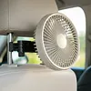 Rechargeable Car Cooling Fan 3 Speeds and 300 Degree Adjustable Vehicle Rear Headrest Fan for Sedan SUV RV Pickup Truck Van